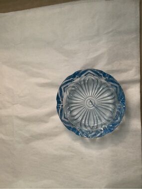 Vtg. Pressed glass ashtray, Manf. By Cambridge Glass in their Caprice Pattern